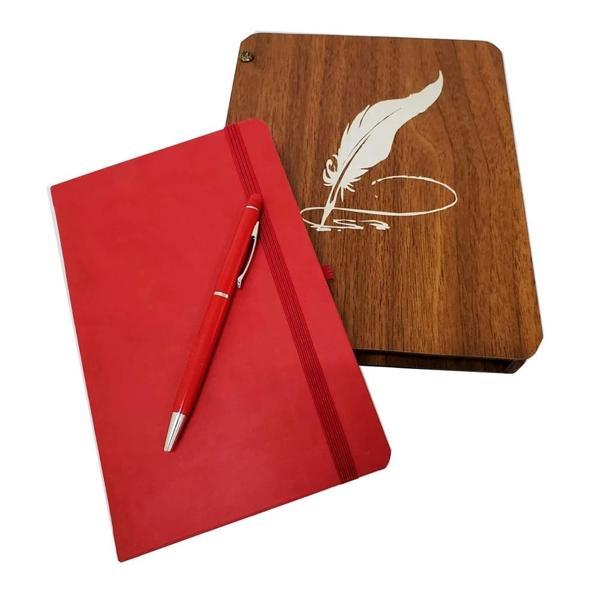 Ahşap Kutulu Defter Kalem - Image 1