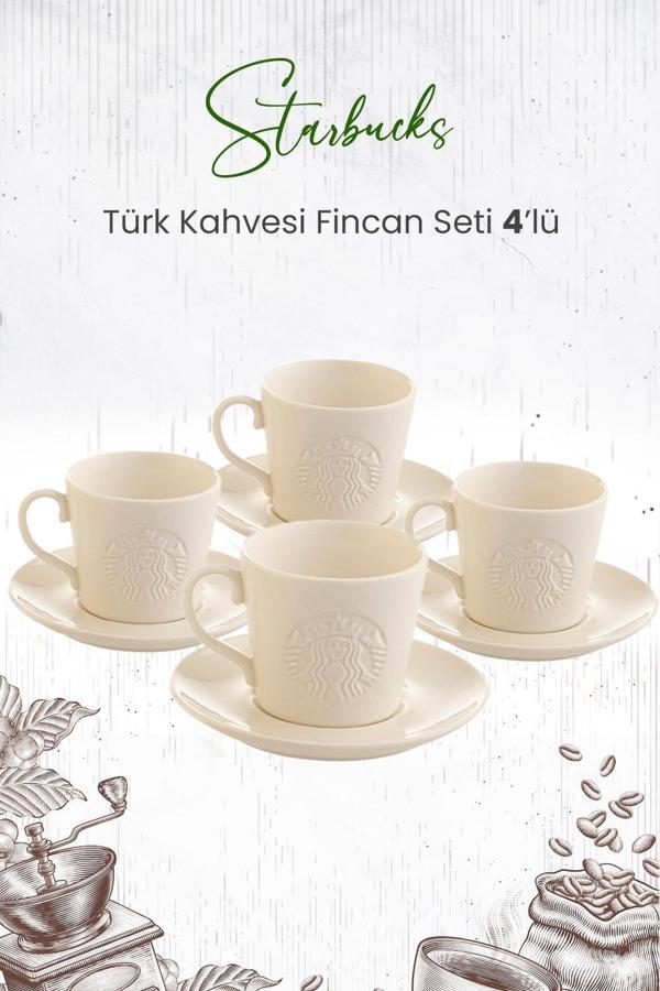 Starbucks® Türk Kahvesi Fincan Seti 4'lü - Image 1