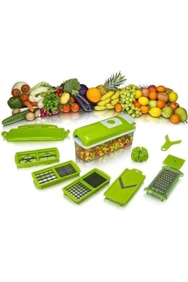 Nicer Dicer Mutfak Rendesi Yeşil 17 Parça Doğrama Seti - Image 1