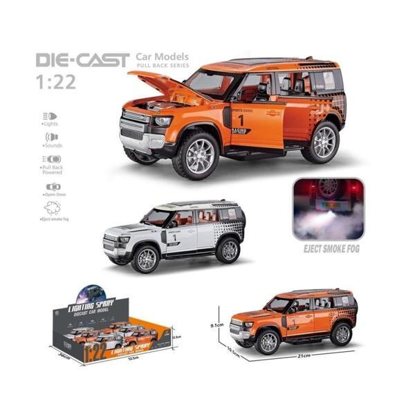 Çocuk HCL-810PA Çek Bırak 1:22 Sesli Ve Işıklı Buharlı DF Safari Metal Jeep - Image 1