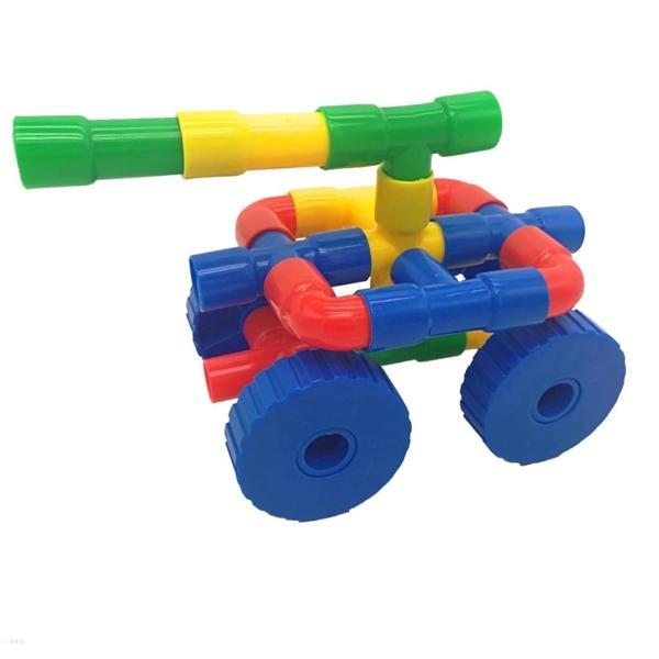 Çocuk Tekerlekli Boru Lego 72 Parça - Image 1
