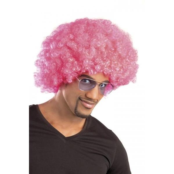 Pembe Kıvırcık Afro Bonus Peruk Parti ve Kostümler İçin Eğlenceli Aksesuar - Image 1