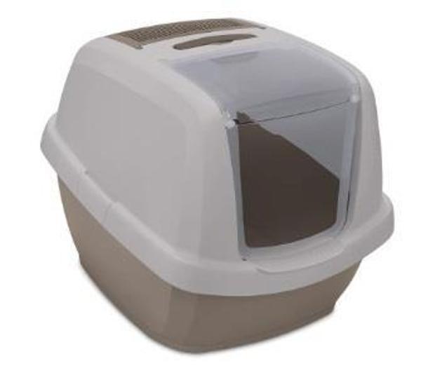Imac Maddy Junior Üstü Açılabilen Kapalı Kedi Tuvaleti Kahverengi - Image 1