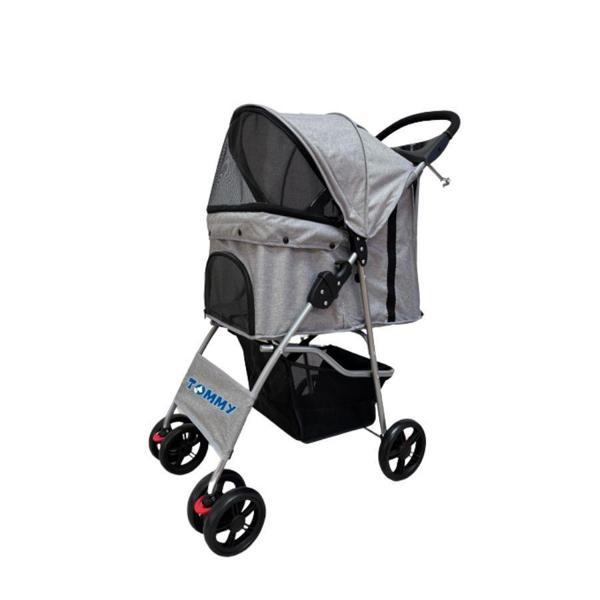 Tommy Evcil Hayvan Arabası Gri 80.5x45.5x101 Cm Max 15 kg - Image 1