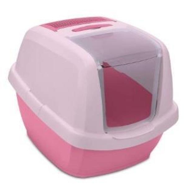 Imac Maddy Junior Üstü Açılabilen Kapalı Kedi Tuvaleti Pembe - Image 1