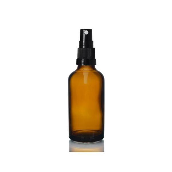 30ml kahverengi cam, siyah sprey başlıklı şişe, 12 adet, cam şişe, sprey şişesi, ecza şişesi, dropper şişe, medikal şişe - Image 1