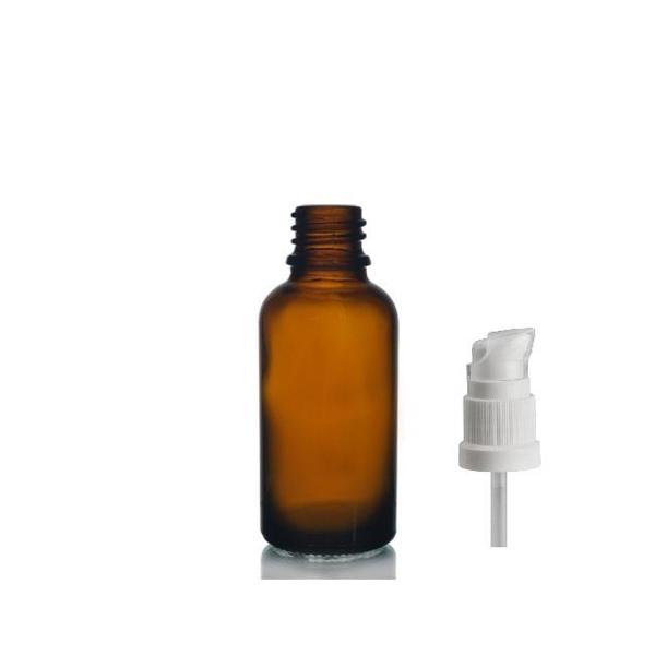30ml kahverengi cam serum pompalı şişe, 24 adet, pompalı şişe, medikal şişe, cam şişe,   - Image 1