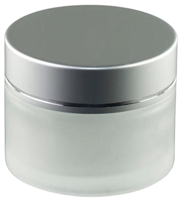 50ml şeffaf buzlu cam krem kavanozu, 24 adet, kozmetik kavanoz,krem kavanozu, cam kavanoz - Image 1