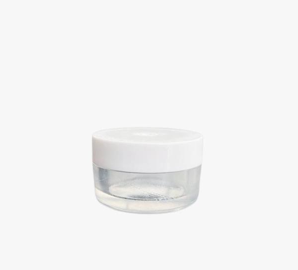 5ml şeffaf akrilik plastik krem kavanozu beyaz kapaklı, 24 adet, krem kavanozu, kozmetik kavanoz, plastik kavanoz - Image 1