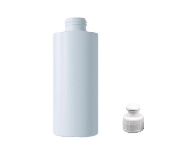 250ml beyaz şişe puspul kapaklı, 12 adet, puspul kapaklı şişe, deterjan şişesi, plastik şişe, sabun şişesi, duş jeli şiş - Image 1