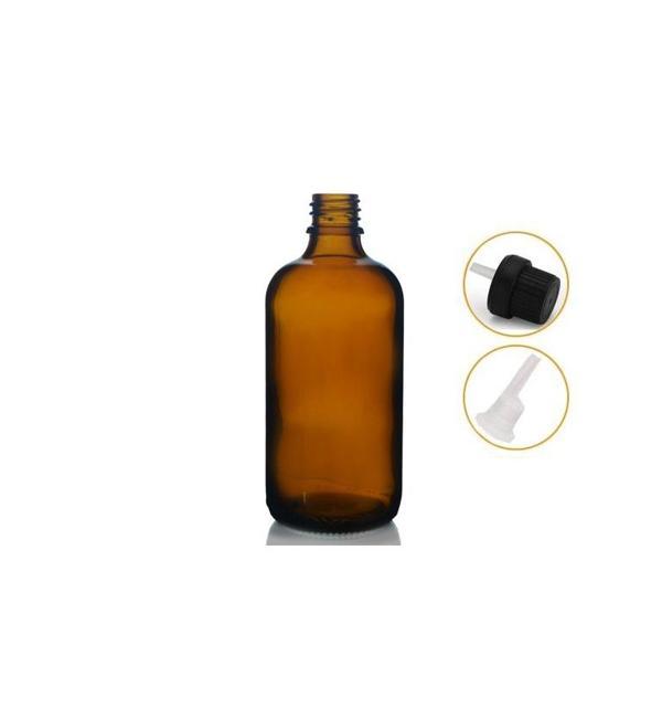 50ml kahverengi cam içten damlalıklı şişe siyah kapak, 12 adet, damlalıklı şişe, damlatmalı şişe  - Image 1