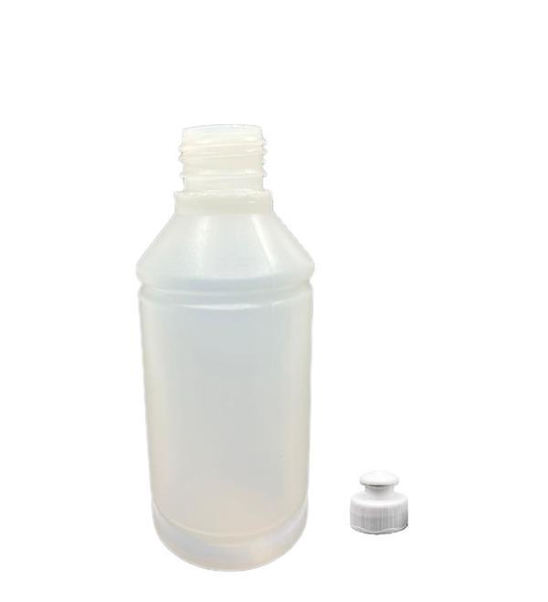 250ml kuşaklı naturel renk şişe puspul kapak, 24 adet, deterjan şişesi, puspul kapaklı şişe, sabun şişesi, duş jeli şişe - Image 1