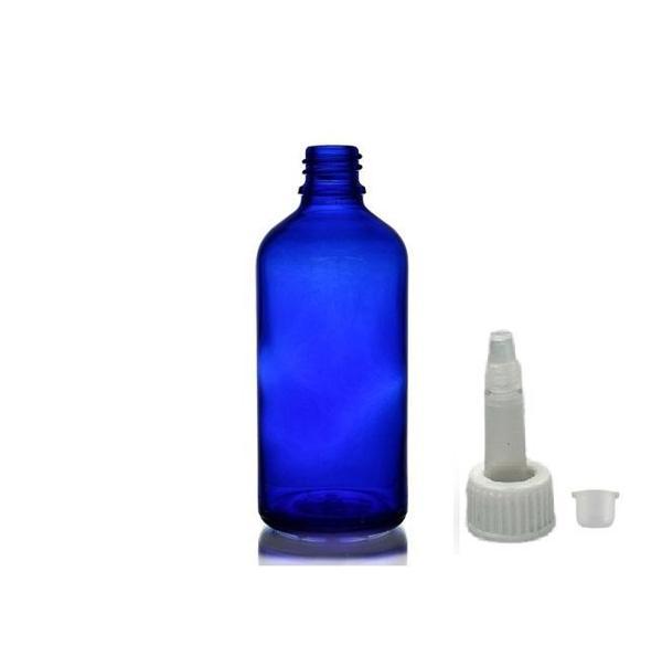 50ml mavi cam şişe getamisin kapak, 24 adet, plastik üstten damlalıklı şişe, damlatmalı şişe, damlatıcı şişe - Image 1