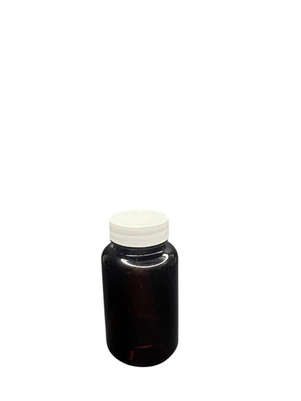 150ml siyah tablet şişesi beyaz kapak, 12 adet, tablet şişesi, ecza şişesi, kozmetik şişe - Image 1