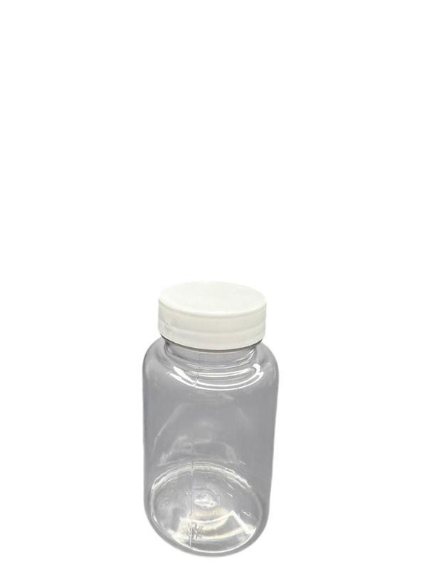 150ml şeffaf  tablet şişesi beyaz kapak, 24 adet, tablet şişesi, ecza şişesi, kozmetik şişe - Image 1