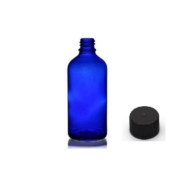 50ml mavi şişe düz kapaklı, 12 adet, cam şişe, esans şişesi, yağ şişesi, kozmetik şişesi - Image 1