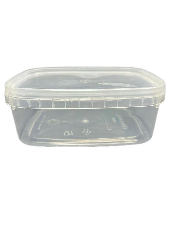 800ml şeffaf  plastik oval kutu, 12 adet, oval kutu, gıda kutusu, saklama kabı, tahin kutusu, pekmez kutusu, bal kutusu - Image 1