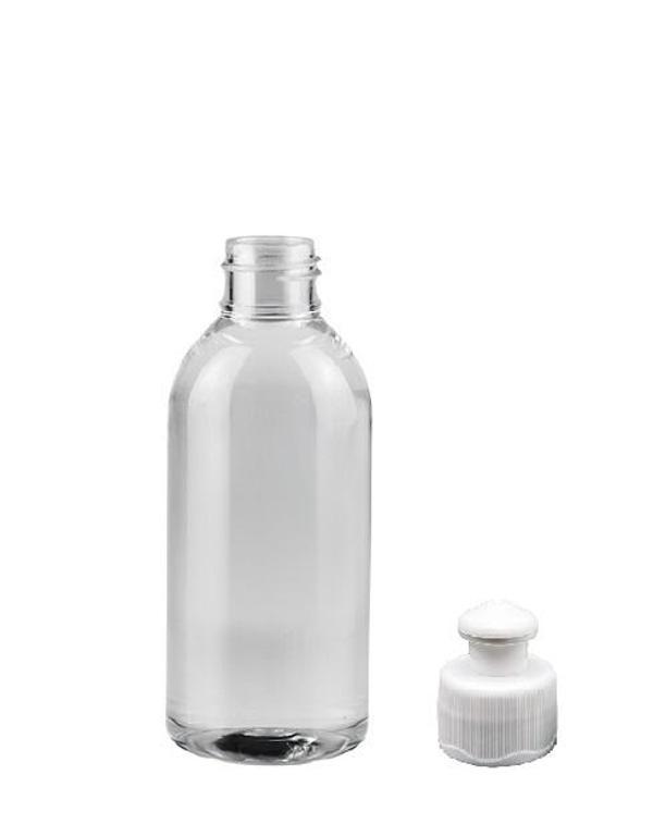150ml şeffaf şişe puspul kapaklı, 12 adet, puspul kapaklı şişe, deterjan şişesi, plastik şişe, şeffaf şişe, sabun şişesi - Image 1