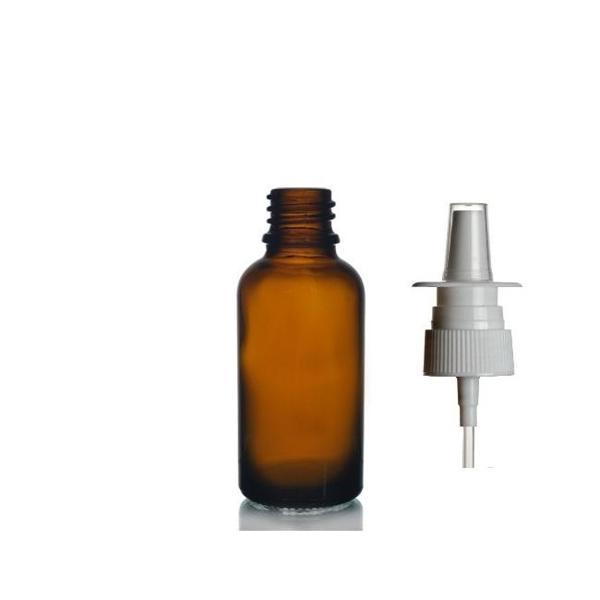 30ml kahverengi cam şişe, Burun spreyi, 12 adet Nazal Spreyli, Ecza şişesi, İlaç Şişesi - Image 1