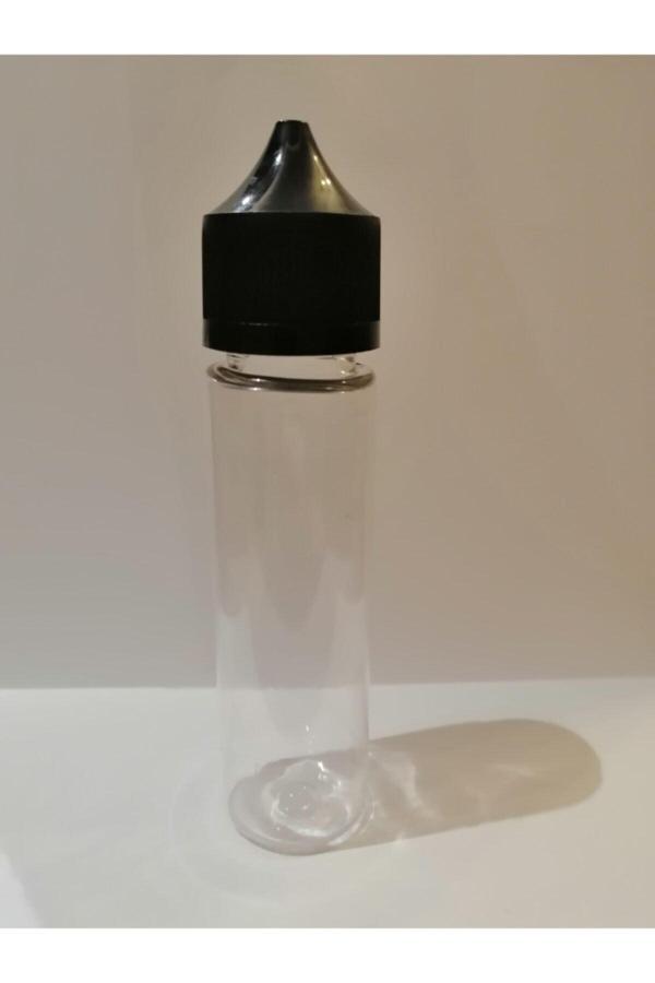 60ml Şeffaf Gorilla Şişe Beyaz Kapak,plastik Şişe,boş Şişe,likit Şişesi,100 Adet - Image 1