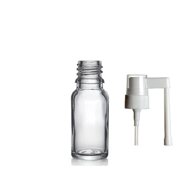 30ml şeffaf ağız spreyi başlıklı cam şişe,24 adet, ağız spreyi şiesi, cam şişe, medikal şişe - Image 1