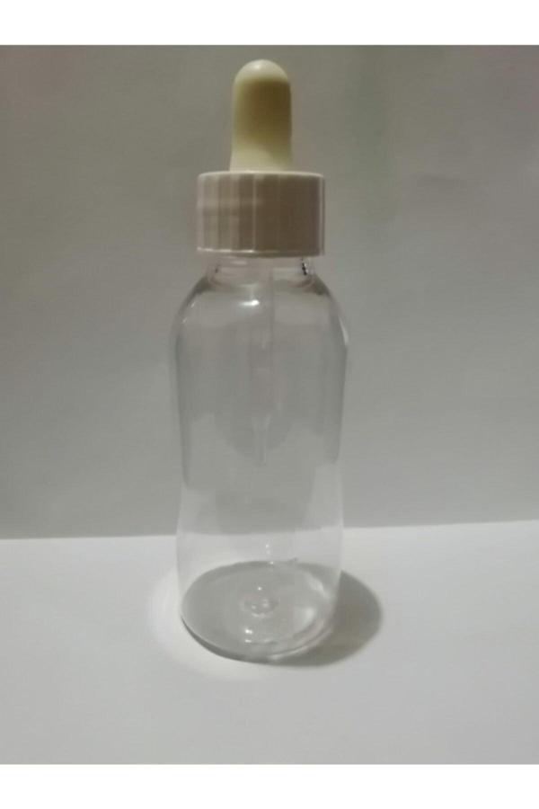 100ml Plastik Şeffaf Gorilla Şişe+oksidan Damlalıklı,medikal Şişe,boş Şişe,50 Adet - Image 1