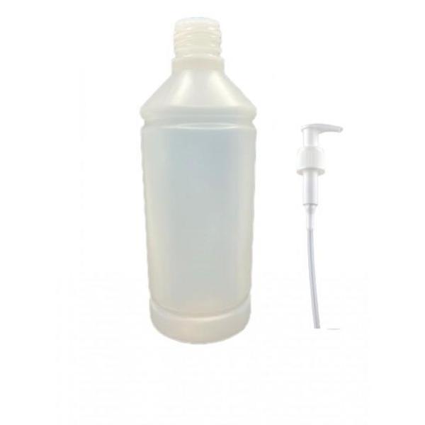 250ml kuşaklı naturel renk plastik şişe sıvı sabun pompalı, 24 adet, sabun şişesi, pompalı şişe, duş jeli şişesi, kozmet - Image 1