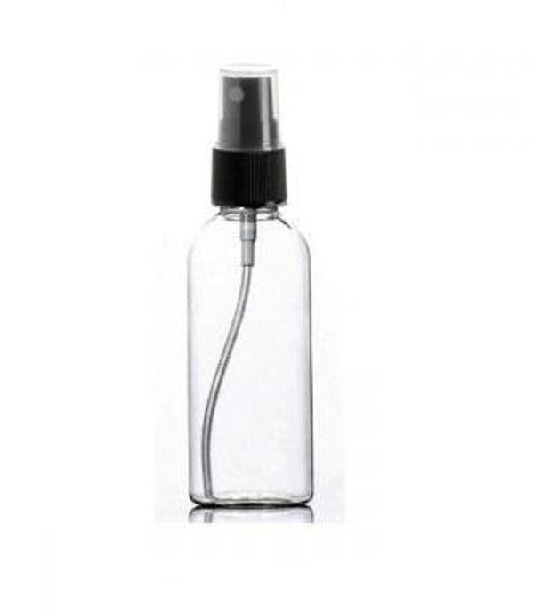 100ml plastik şeffaf şişe siyah sprey başlık, 24 adet, dezenfektan şişesi, plastik şişe, medikal şişe, boş şişe, parmak  - Image 1