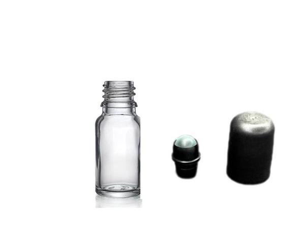 20ml şeffaf cam şişe roll-on şişe, 12 adet, bilye başlıklı şişe, cam şişe, roll-on şişesi - Image 1