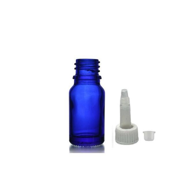 10ml mavi cam şişe getamisin kapak, 12 adet, plastik üstten damlalıklı şişe, damlatmalı şişe, damlatıcı şişe - Image 1