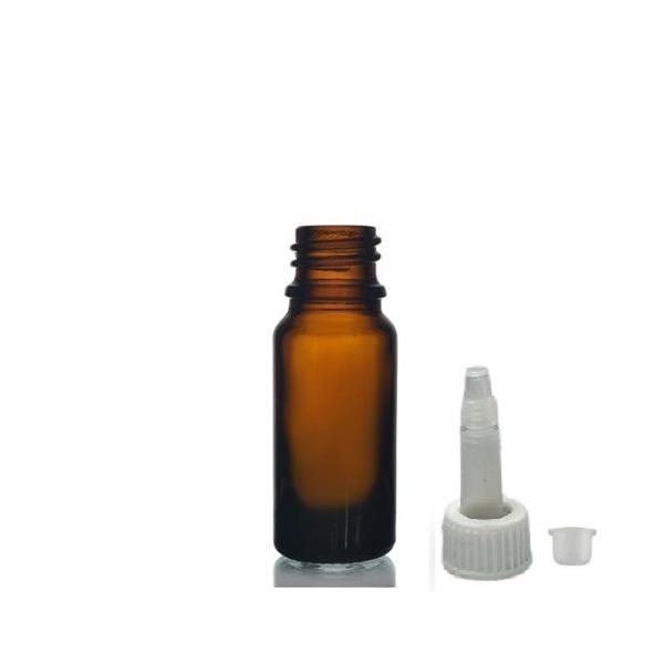 10ml kahverengi cam şişe getamisin kapak, 24 adet, plastik üstten damlalıklı şişe, damlatmalı şişe, damlatıcı şişe - Image 1