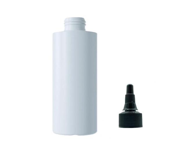 250ml beyaz plastik asansör kapaklı şişe, 12 adet, serum şişesi, tonik şişesi, asansör kapaklı şişe, sos şişesi, medikal - Image 1