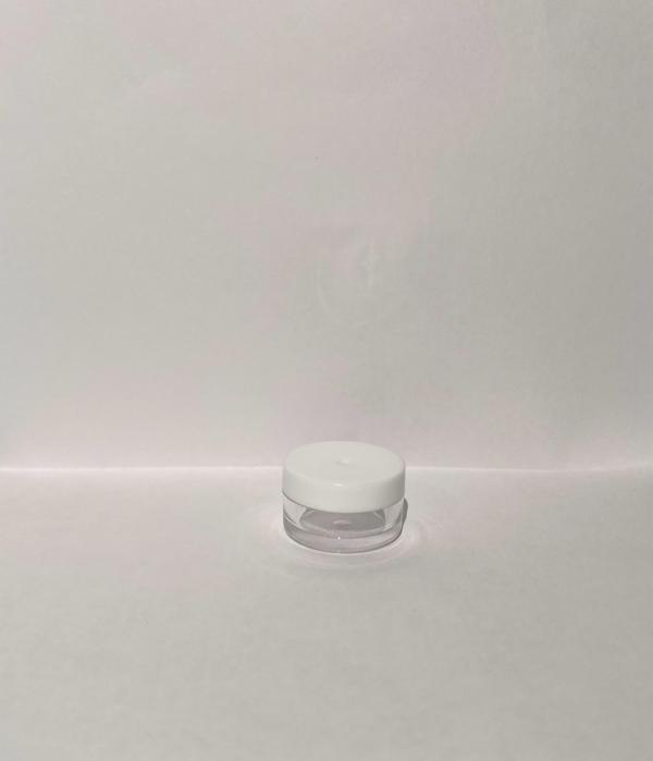 5ml Beyaz Kapaklı Akrilik Krem Kutusu, Plastik Kutu, Kozmetik Kutu, 25 Adet - Image 1