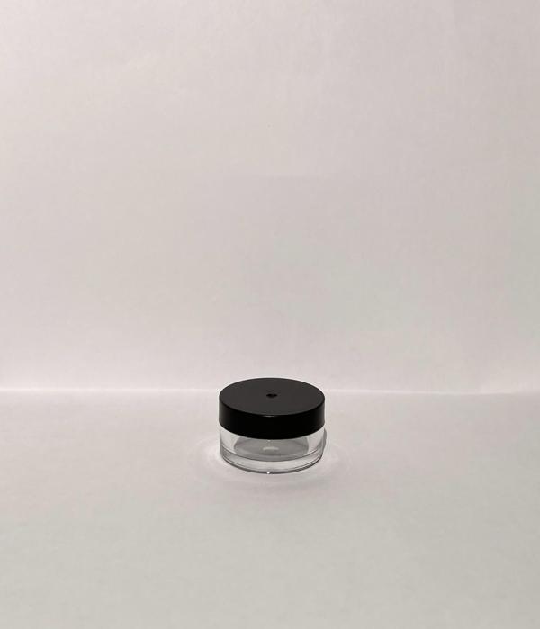 5ml Siyah Kapaklı Akrilik Krem Kutusu, Plastik Kutu, Kozmetik Kutu,50 Adet - Image 1