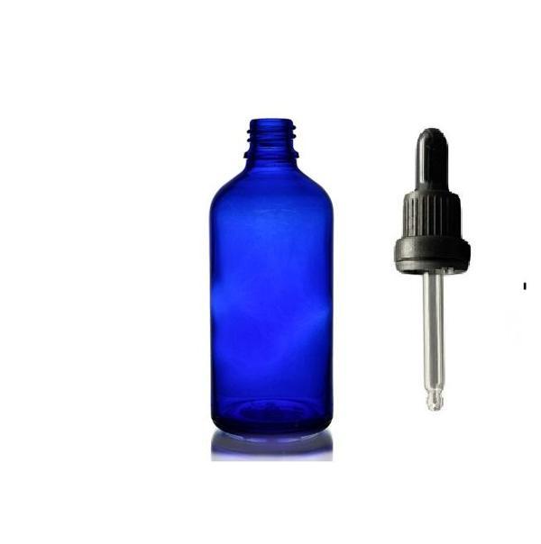 50ml mavi cam damlalıklı, 24 adet, Siyah Kapak, Ecza şişesi, Damlalıklı şişe, propolis şişesi, damlatmalı şişe, saç seru - Image 1