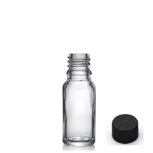 20ml şeffaf şişe düz kapaklı, 12 adet, cam şişe, esans şişesi, yağ şişesi, kozmetik şişesi - Image 1