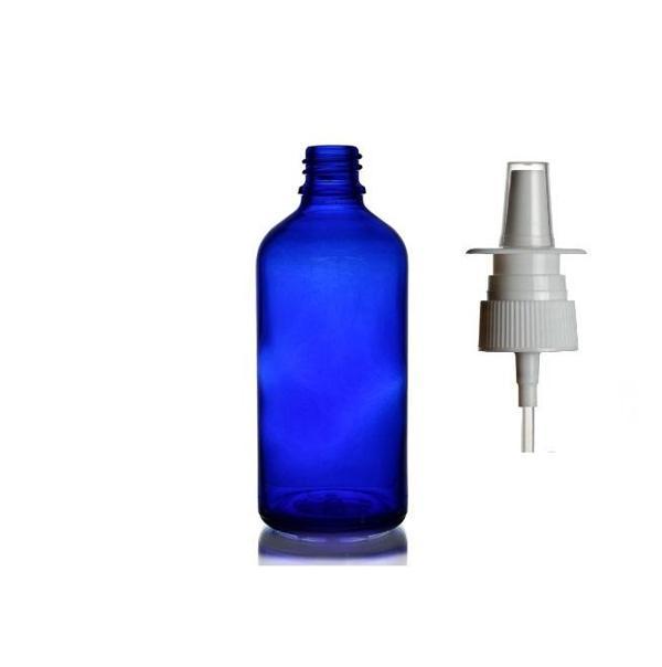 50ml mavi cam şişe, Burun spreyi, 12 adet Nazal Spreyli, Ecza şişesi, İlaç Şişesi - Image 1
