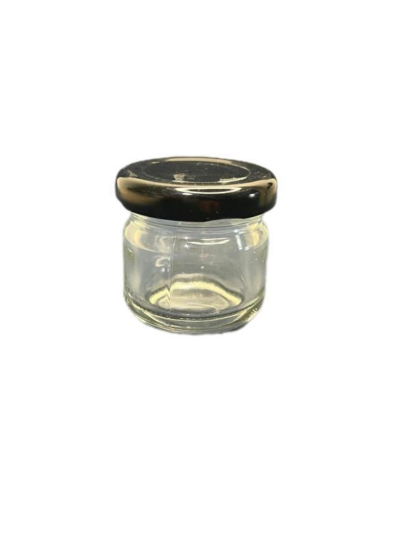 40ml şeffaf cam konserve kavanozu siyah kapaklı, 24 adet, cam kavanoz, konserve kavanozu, reçel kavanozu, bal kavanozu,  - Image 1