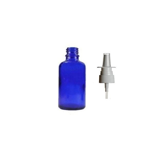 20ml mavi cam şişe, Burun spreyi, 24 adet Nazal Spreyli, Ecza şişesi, İlaç Şişesi - Image 1