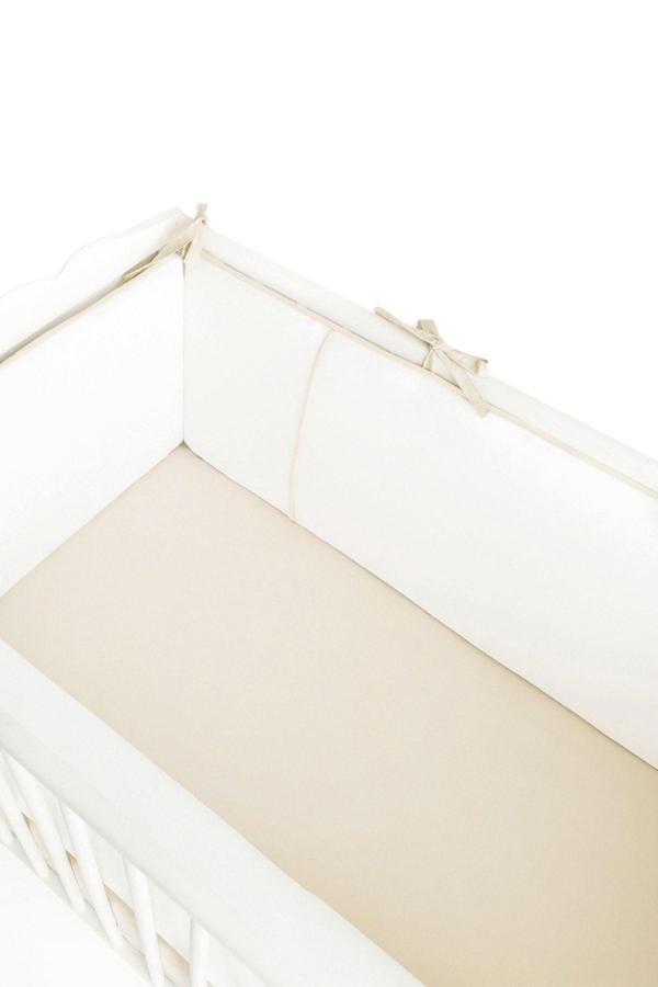 Piamom Bebek Beşik Biyeli Bumper/yan Koruma Seti 60x120 Kırık Beyaz-bej - Image 1