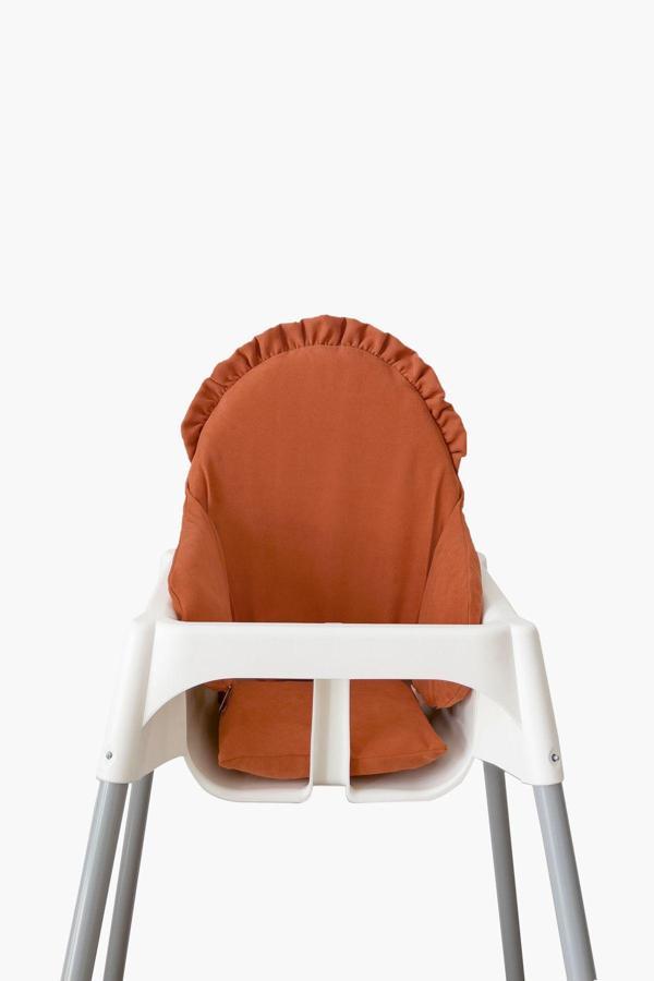 Piamom Fırfırlı Tarçın Mama Sandalyesi Minderi Vintage, Iskandinav, Bohem - Image 1