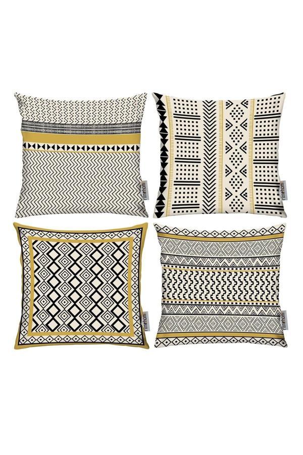 Ritmo Home Iskandinav Etnik 4'lü Kırlent Kılıfı - Image 1