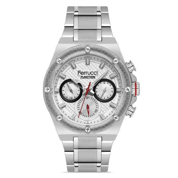 Ferrucci FER.03566M.04 Çelik Kordon Erkek Kol Saati - Image 1