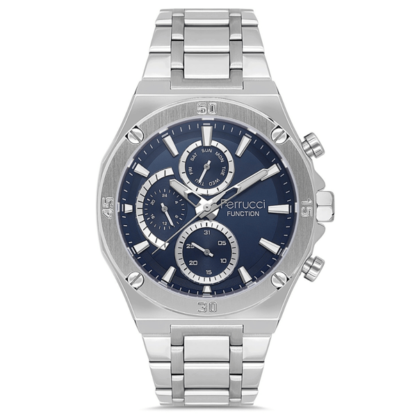 Ferrucci FER.03570M.04 Çelik Kordon Erkek Kol Saati - Image 1