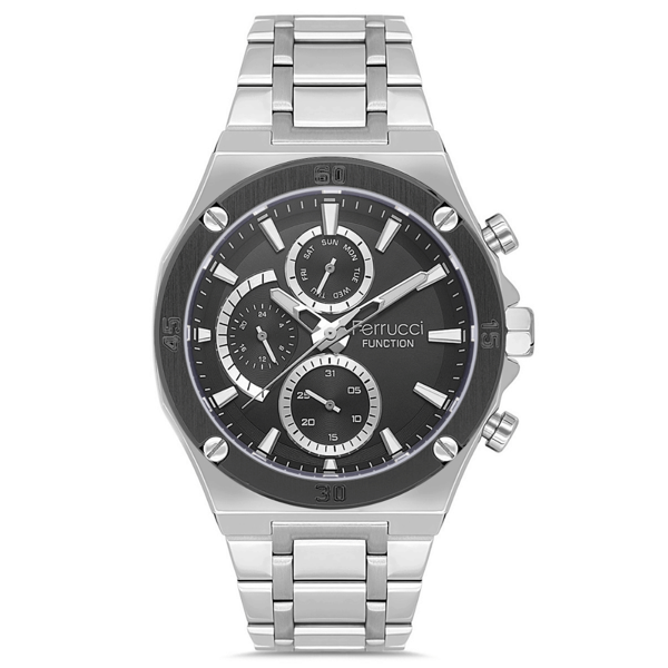 Ferrucci FER.03570M.01 Çelik Kordon Erkek Kol Saati - Image 1