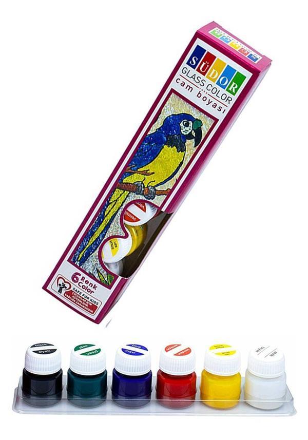Cam Boyası 6 Renk 15 ml 1 Paket Cam Vitray Boyası Vitray Boya Seti 6 lı - Image 1