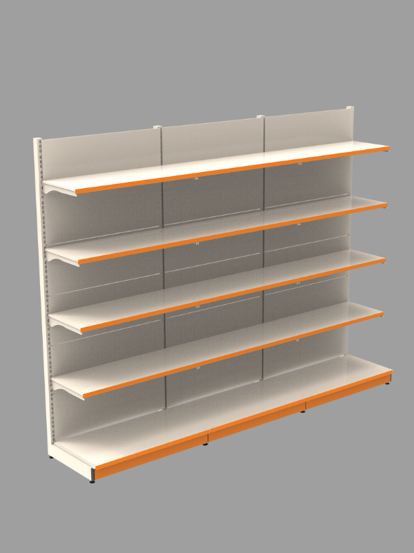 40x75x220 Cm - 40A/30*4 - 3'lü Duvar Ünitesi Market Rafı - Image 1