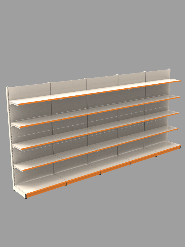 40x75x220 Cm - 40A/30*4 - 5'li Duvar Ünitesi Market Rafı - Image 1