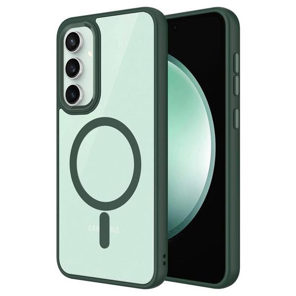 Galaxy S23 FE Kılıf Wireless Şarj Özellikli Zore Krom M-safe Silikon Kapak - Image 1