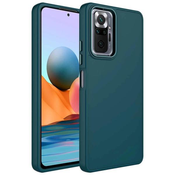 Xiaomi Redmi Note 10 Pro Kılıf Metal Çerçeve ve Buton Tasarımlı Silikon Zore Luna Kapak - Image 1
